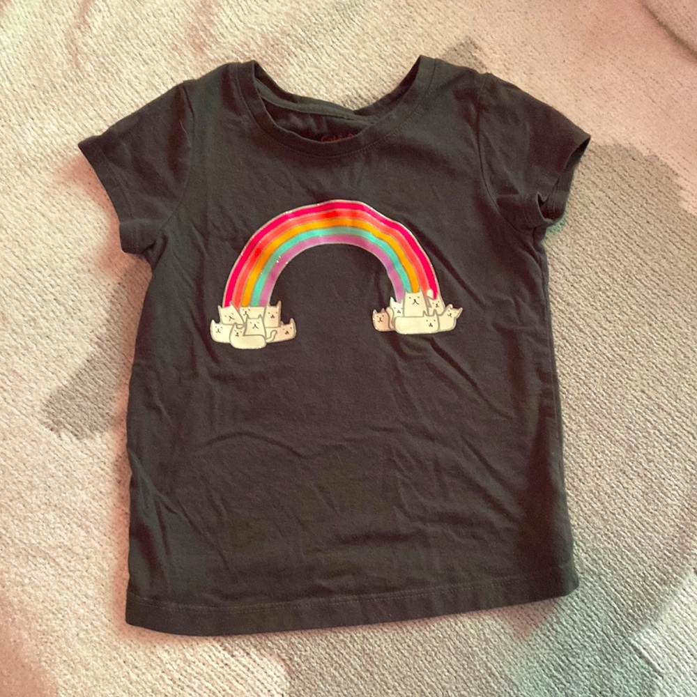 Cat and Jack little girl’s kitten rainbow tee